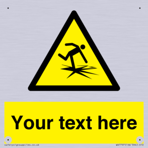 Custom warning thin ice